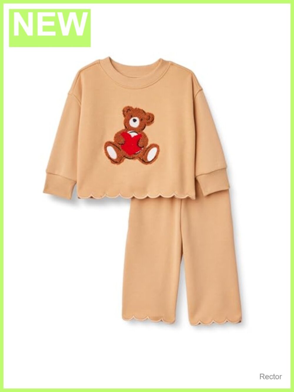 Toddler Girls French Terry Sweatshirt & Sweatpant Set Scalloped